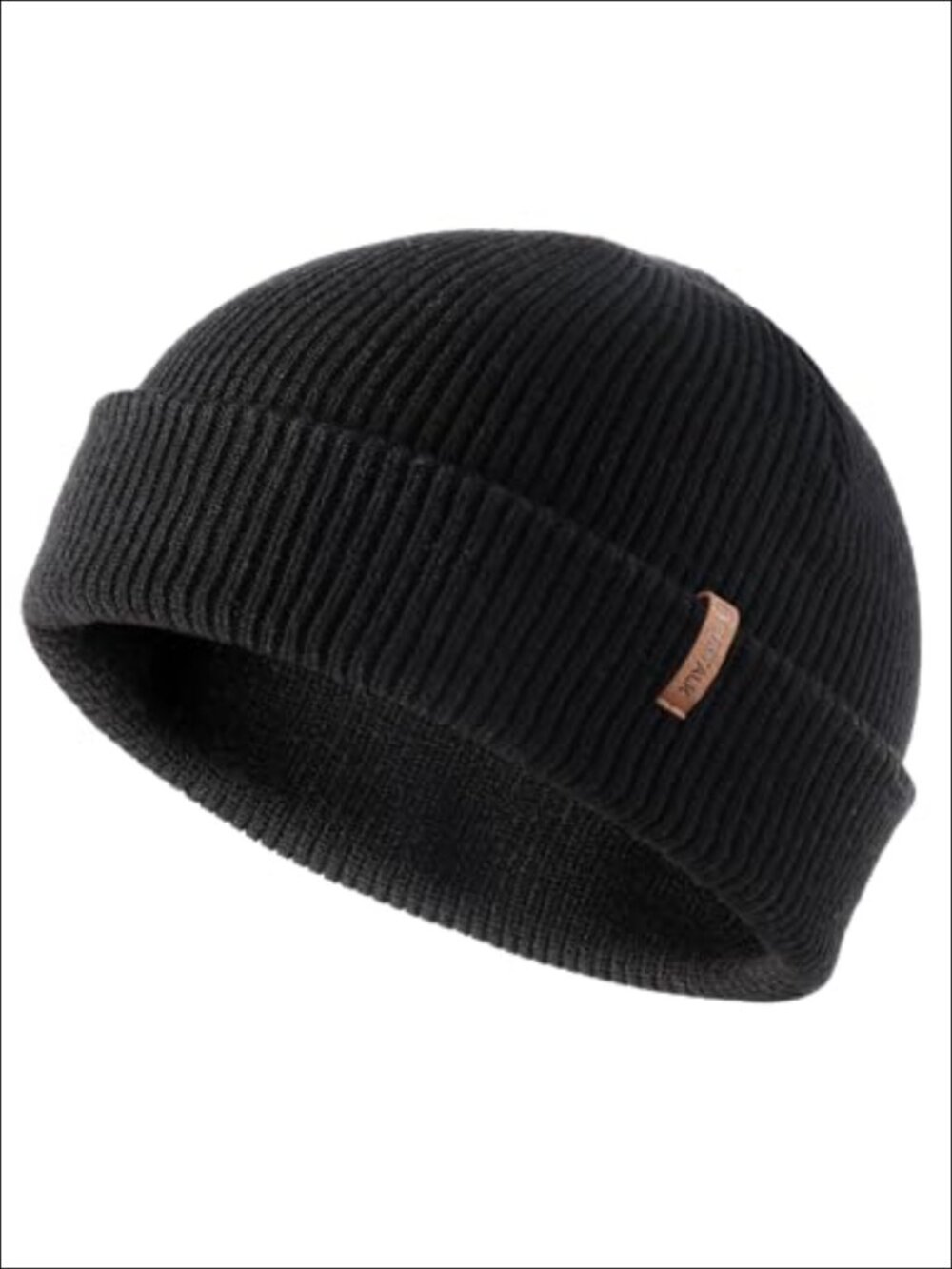 Fisherman Beanie Cuffless or Cuffed Knitted Viscose Blend Winter Hat Warm